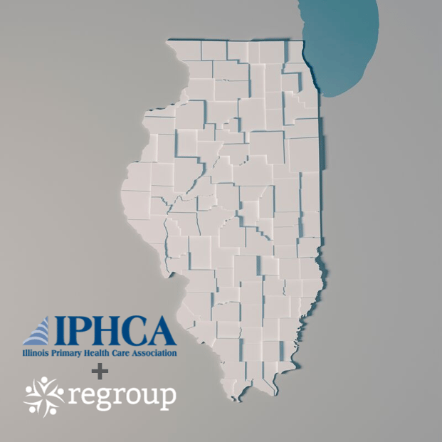 Illinois Primary Health Care Association IPHCA partners with Regroup Telehealth  - State of Illinois Map